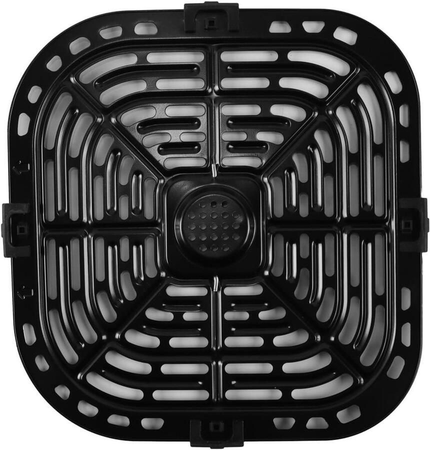 Airfryer Grillplaat Vervangende Accessoire Gelijkmatig Bakken Vaatwasserbestendig 24x23 cm Zwart