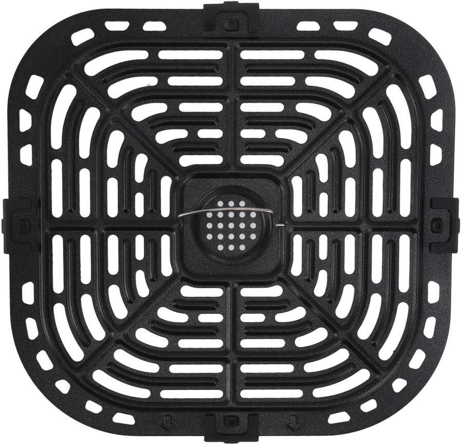 Airfryer Grillplaat voor Instants Plus 6QT Heteluchtfriteuses RVS Verbeterde Vierkante Grillplaat met Rubberen Voetjes Antiaanbaklaag Vaatwasserbestendig