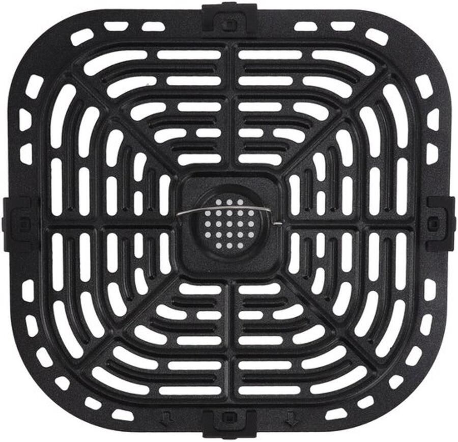 Airfryer Grillplaat voor Instants Plus 6QT Heteluchtfriteuses RVS Verbeterde Vierkante Grillplaat met Rubberen Voetjes Antiaanbaklaag Vaatwasserbestendig