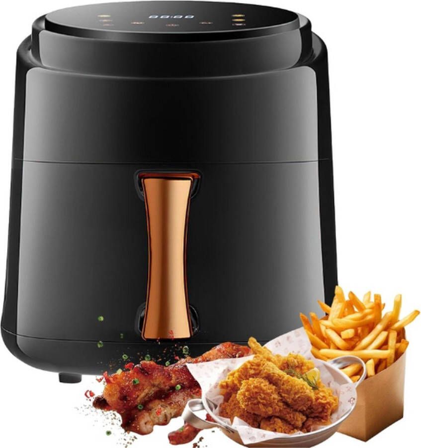 Airfryer Grote Capaciteit Inhoud 8L Multifunctionele Friteuse Heteluchtfriteuse Temperatuurregeling 220-240V Oven Grill Defrost Function Zwart
