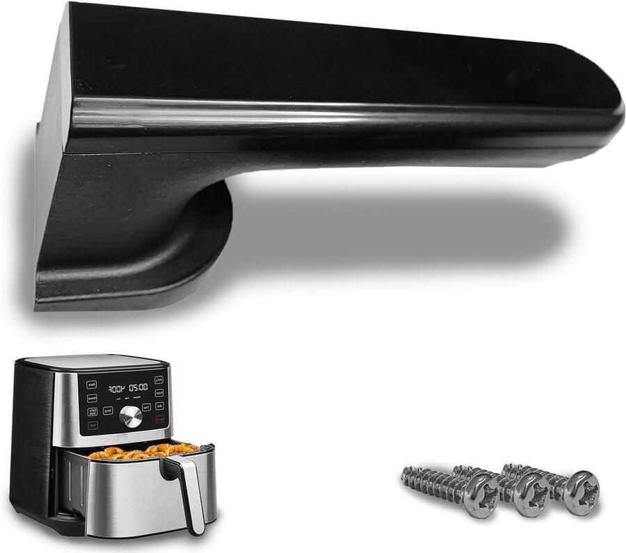 Airfryer Handvat Vervanging Reserve Onderdeel Keuken Gebruik Vaatwasserbestendig 15 x 3 x 5 cm Zwart