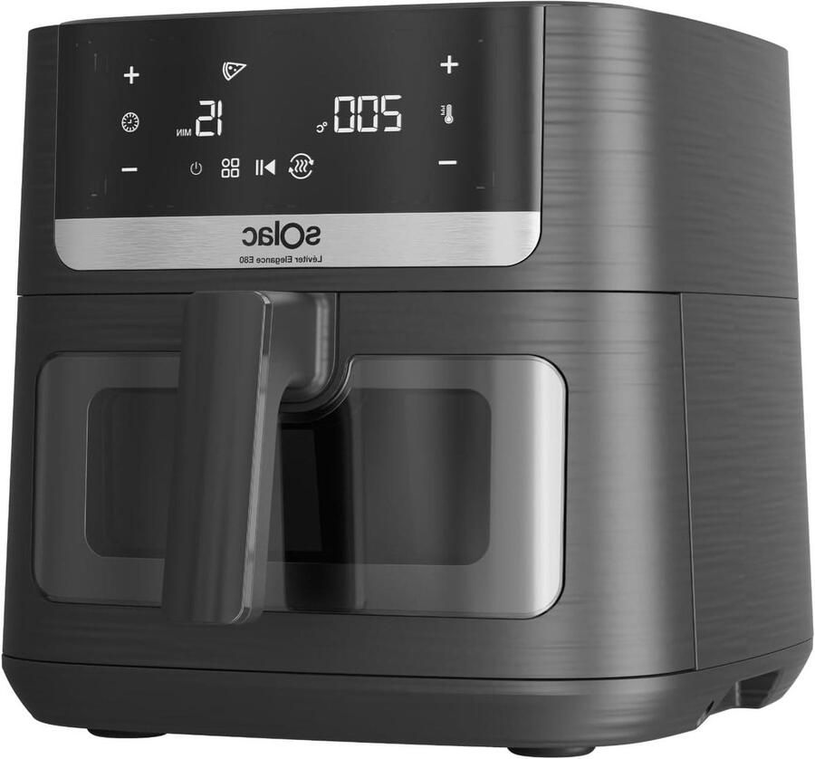 Airfryer Heetluchtfriteuse Gezond Frituren Snelle Maaltijden Bereiden Dubbel Verwarmingssysteem 8 Liter Capaciteit Zwart