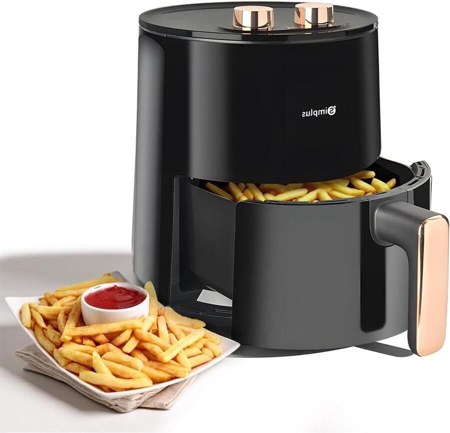 Airfryer Hete Lucht Friteuse Gezond Frituren 360° Luchtcirculatie 4 Liter Zwart