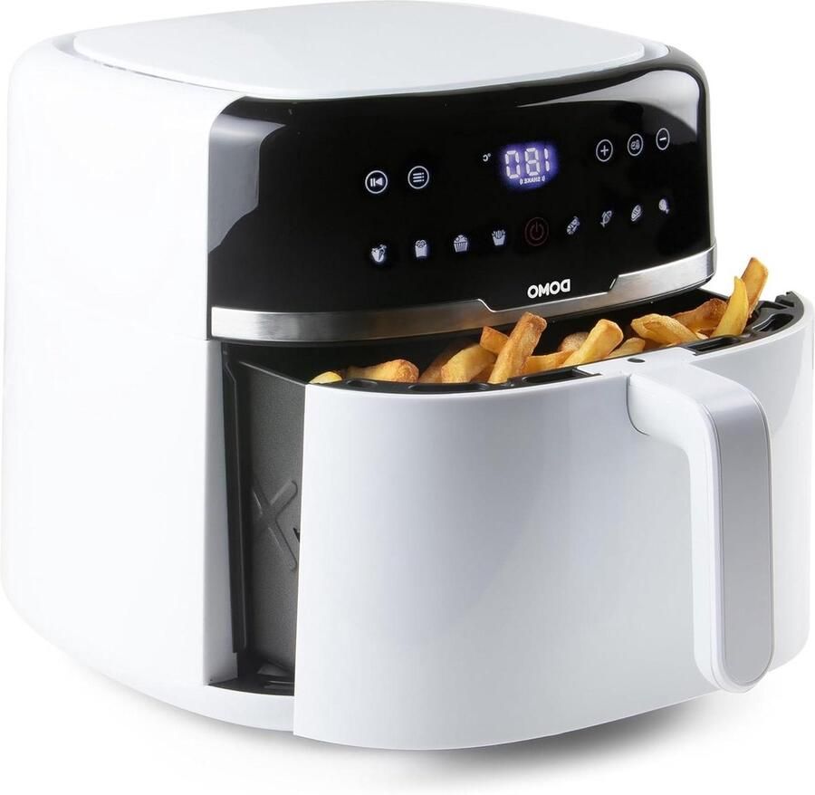 Airfryer Hete Lucht Friteuse Gezond Frituren 8 Liter Capaciteit 1800 Watt Wit