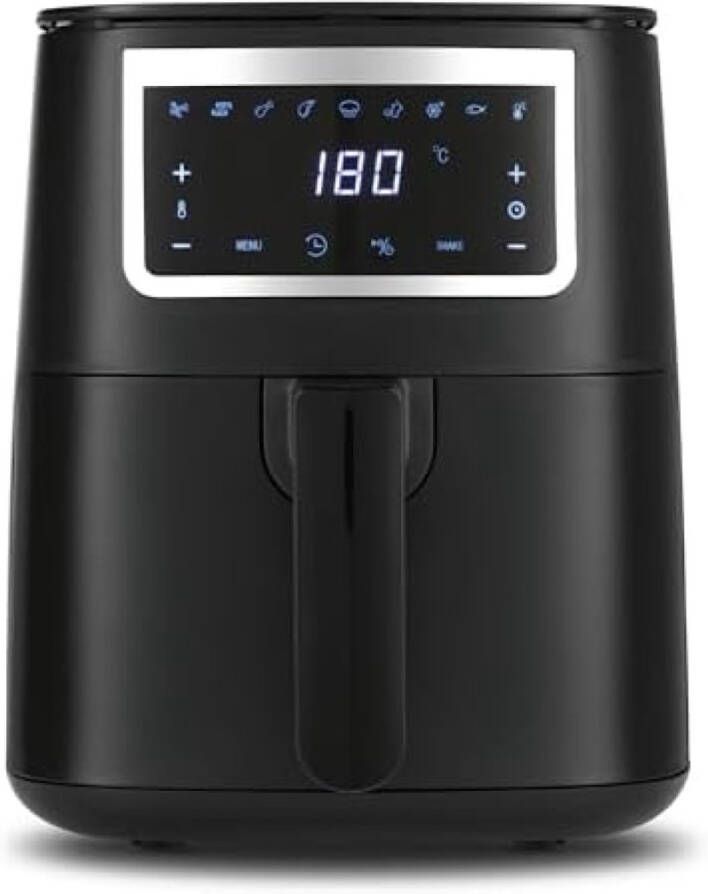 Airfryer Heteluchtfriteuse 4 Liter met Touchscreen Airfryer met 9 Functies en 8 Programma's Vetarm Frituren Bakken en Grillen Inclusief Vaatwasserbestendige Accessoires Geschikt voor 4 Personen