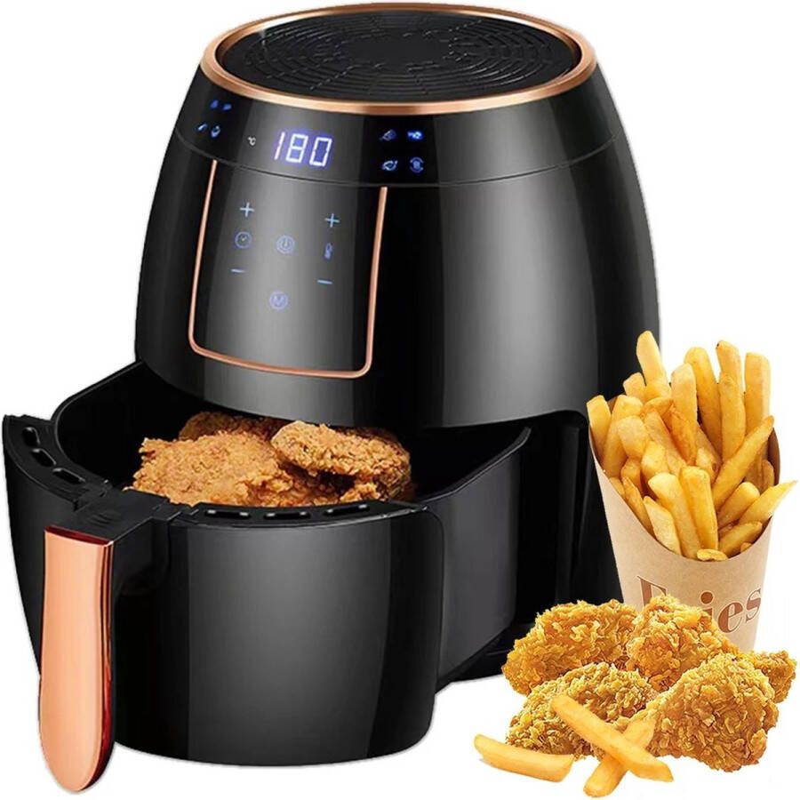 Airfryer Heteluchtfriteuse 5 5L 1500W Touchscreen Zwart