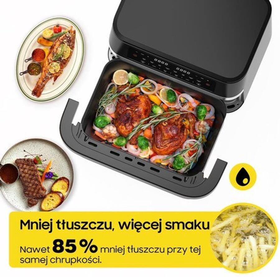 Airfryer – Heteluchtfriteuse – Digitale Friteuse – Gezond Koken – XXL 11L – 2950W Vermogen – Dual-Zone Met Verwijderbare Divider - Foto 3