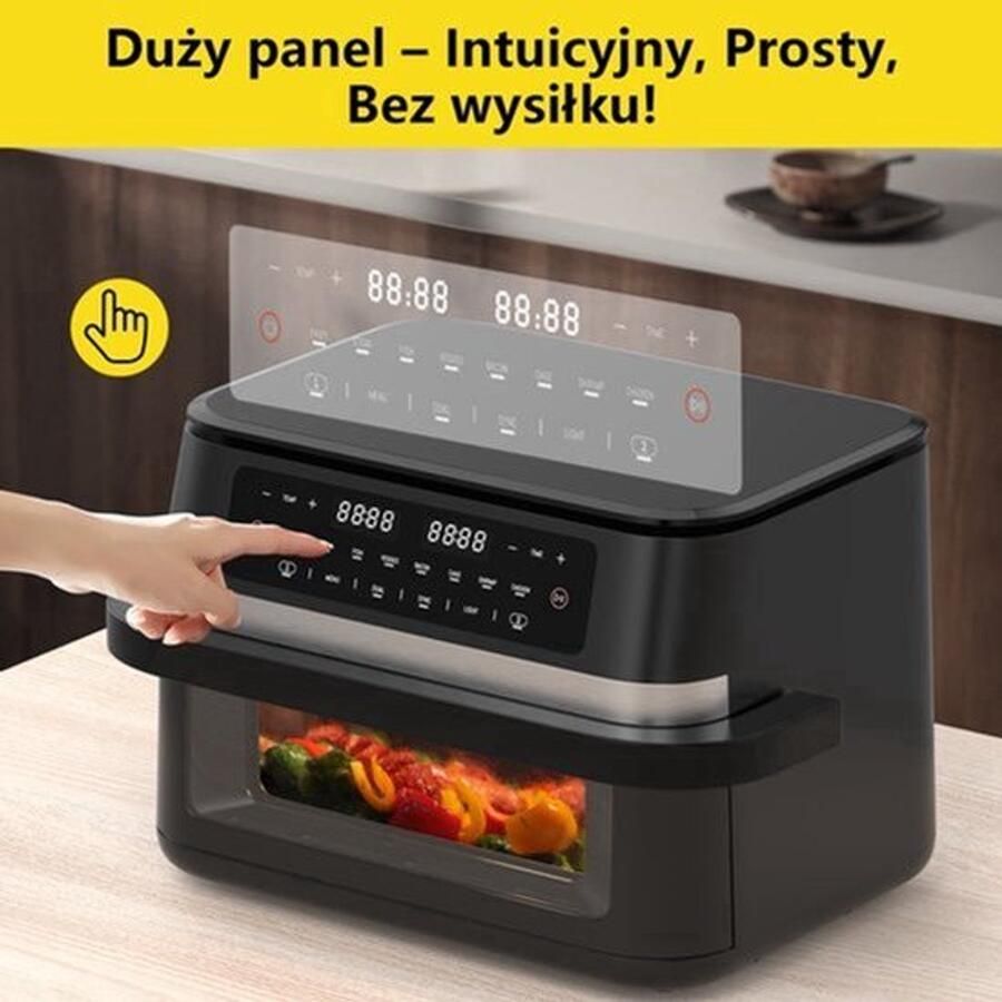 Airfryer – Heteluchtfriteuse – Digitale Friteuse – Gezond Koken – XXL 11L – 2950W Vermogen – Dual-Zone Met Verwijderbare Divider