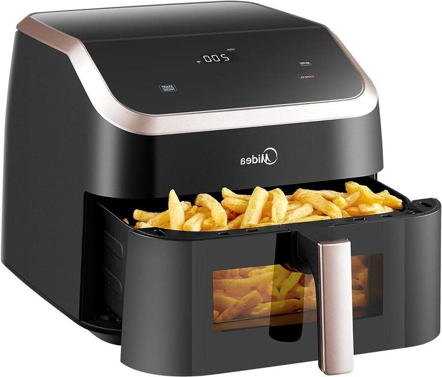 Airfryer Heteluchtfriteuse Gezond Frituren 8-in-1 Multifunctioneel 8.5 Liter Zwart