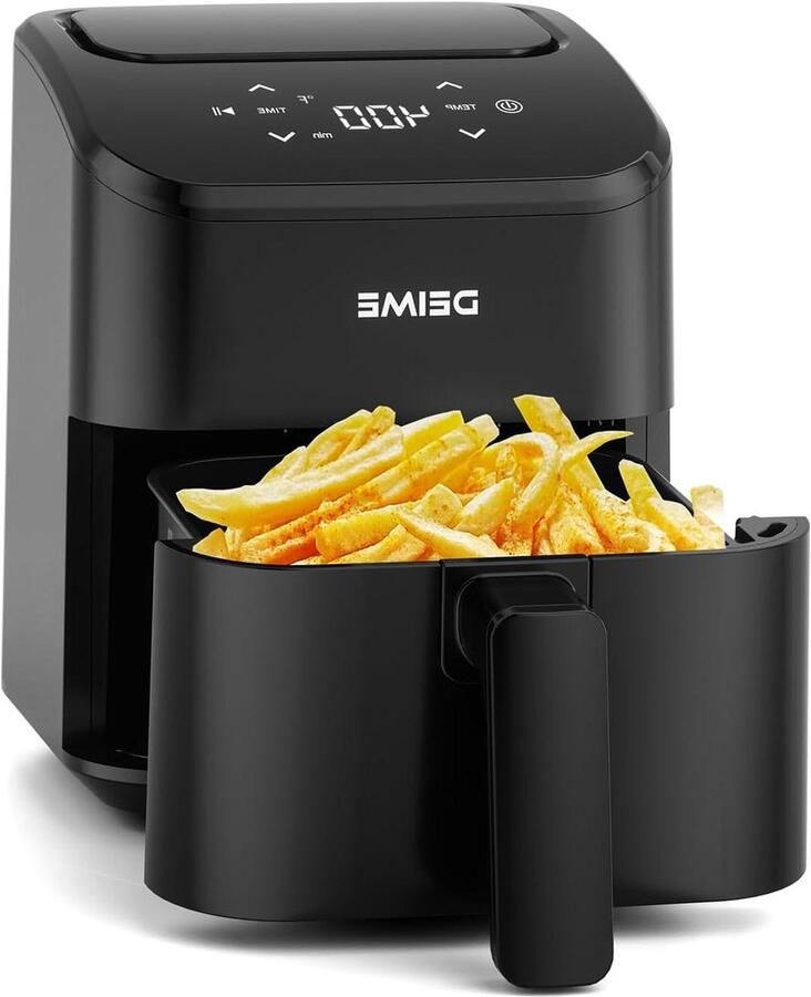 Airfryer Heteluchtfriteuse Gezond Frituren Compact en Stil 2.8 Liter Zwart