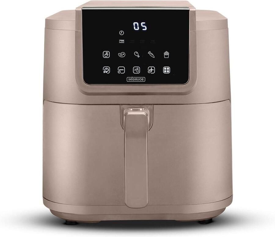 Airfryer Heteluchtfriteuse Gezond Frituren PFAS Vrije Coating 8 Liter Beige