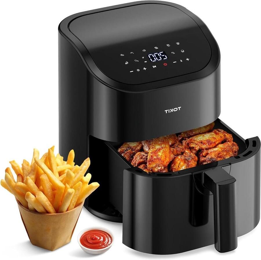 Airfryer Heteluchtfriteuse Gezond Koken 10 Functies 4.5 Liter Zwart