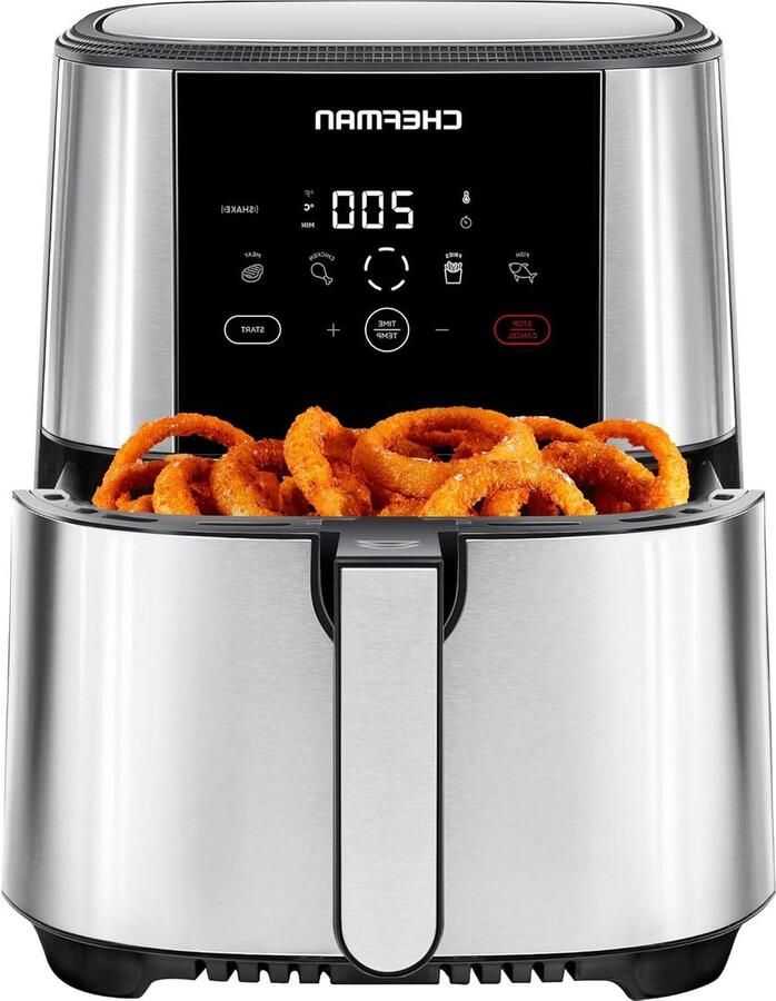 Airfryer Heteluchtfriteuse Gezond Koken One-touch bediening 5 liter capaciteit RVS