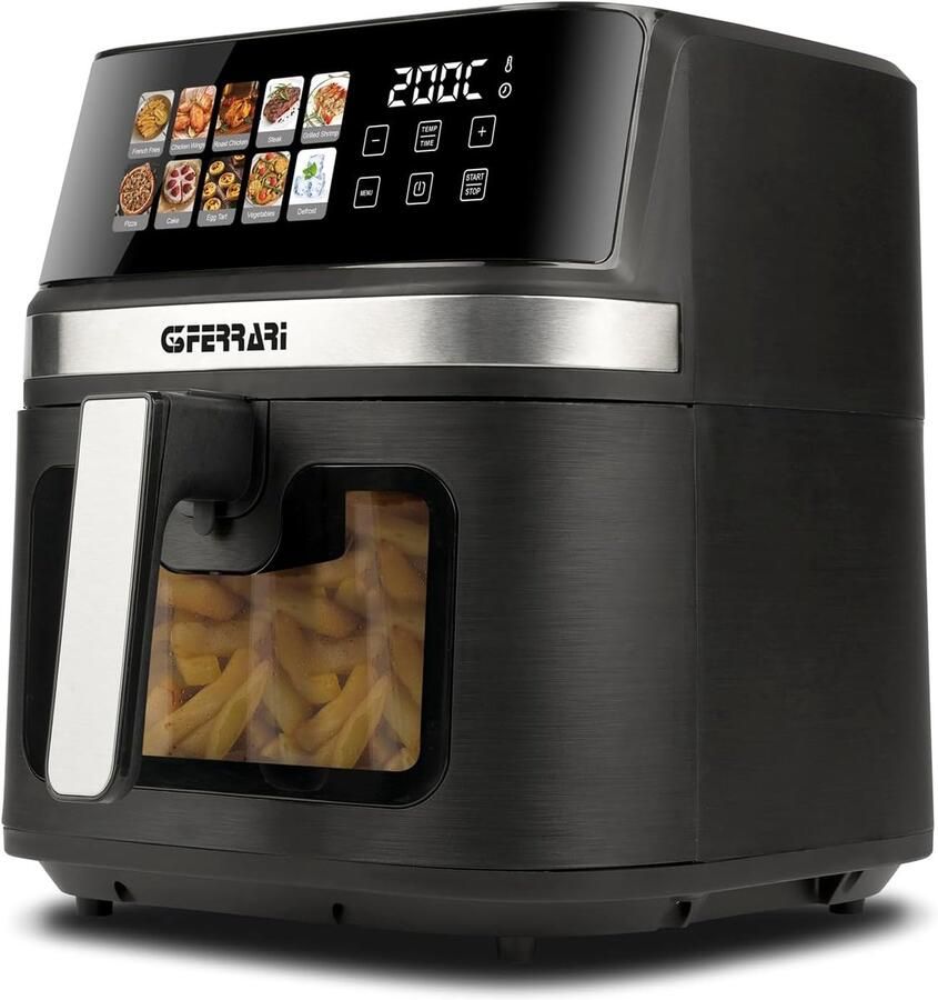 Airfryer Heteluchtfriteuse Gezond Koken Ruime capaciteit 8 Liter Zwart