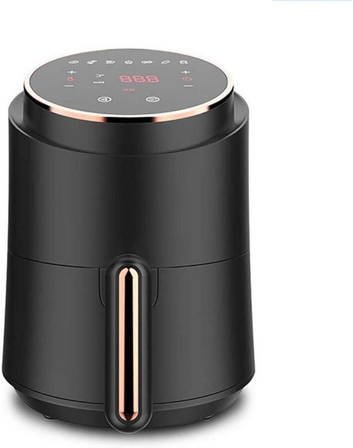 Airfryer Heteluchtfriteuse Oven Gezond Koken Olievrij Frituren 1.5 Liter Zwart