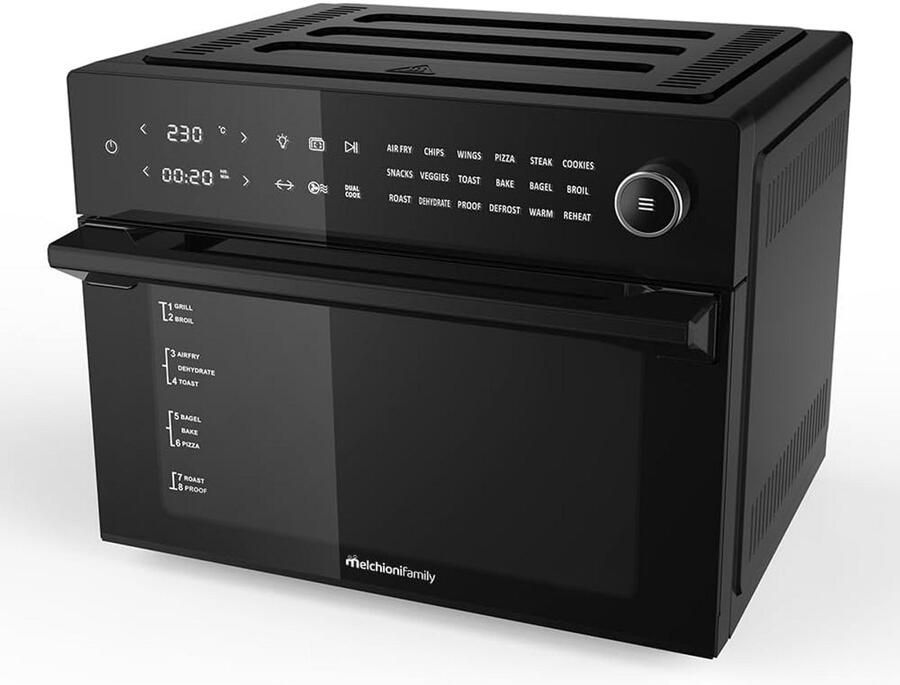 Airfryer Heteluchtoven Gezond Koken Digitale Display 30 Liter Zwart