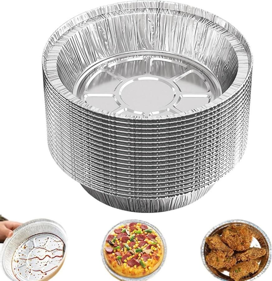 Airfryer Inzetstukken Friteuse Bakjes Hygiënisch Koken Verstelbare Maten 50 Stuks Grijs