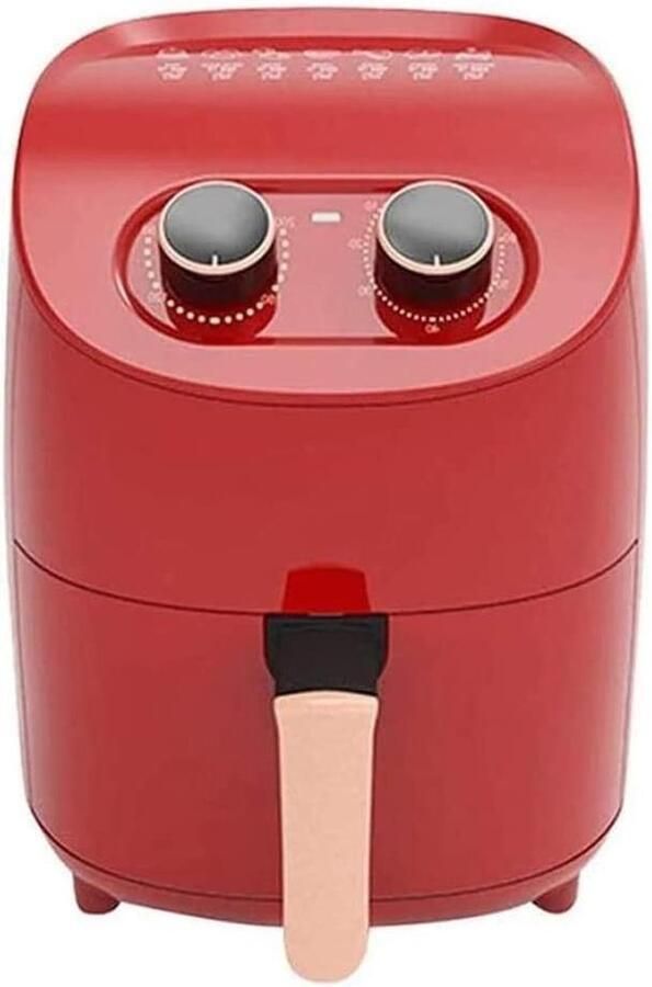 Airfryer Kleine Airfryer met minder olie 1200W Airfryer Oven Pizza Cooker Bakmand met antiaanbaklaag Bescherming tegen oververhitting Timer+Temperatuurregeling Airfr