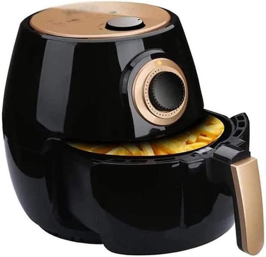 Airfryer Kleine Airfryer met minder olie 1350W Airfryer Oven Pizza Cooker Bakmand met antiaanbaklaag Bescherming tegen oververhitting Timer+Temperatuurregeling Airfr