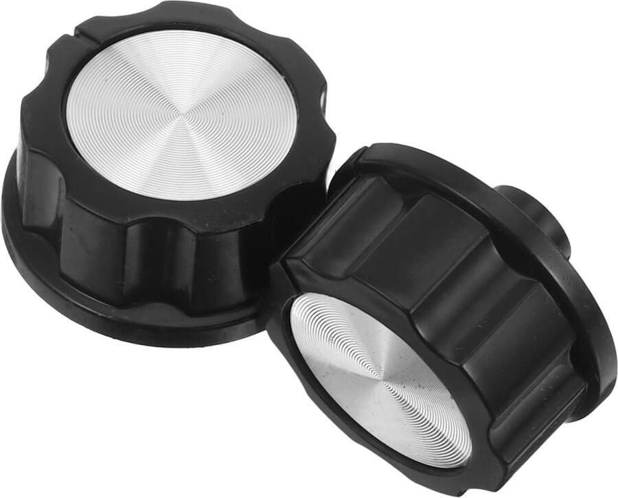 Airfryer Knoppen Vervangende Draaiknoppen Keuken Apparaat D-as Ontwerp 3 x 3 x 2.2 cm Zwart