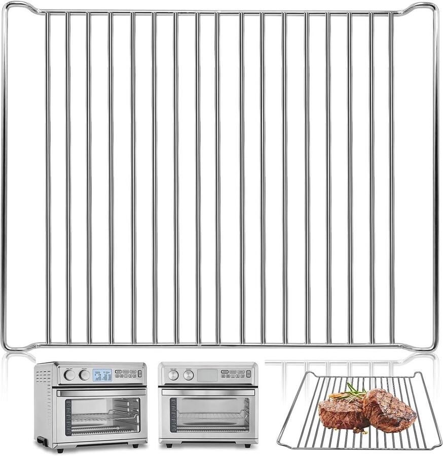 Airfryer Koelrek Mand Lade Accessoire Gezond Koken Roestvrij Staal Voedselkwaliteit 14.5 x 11.7 inch Zilver