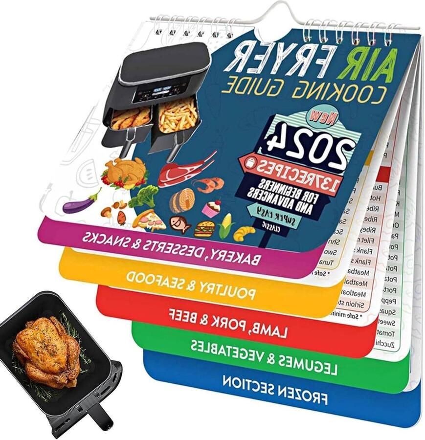 Airfryer Kookgids Magnetische Keukenhulp Snel Koken 137 Recepten 21 x 18.5 cm Uniek