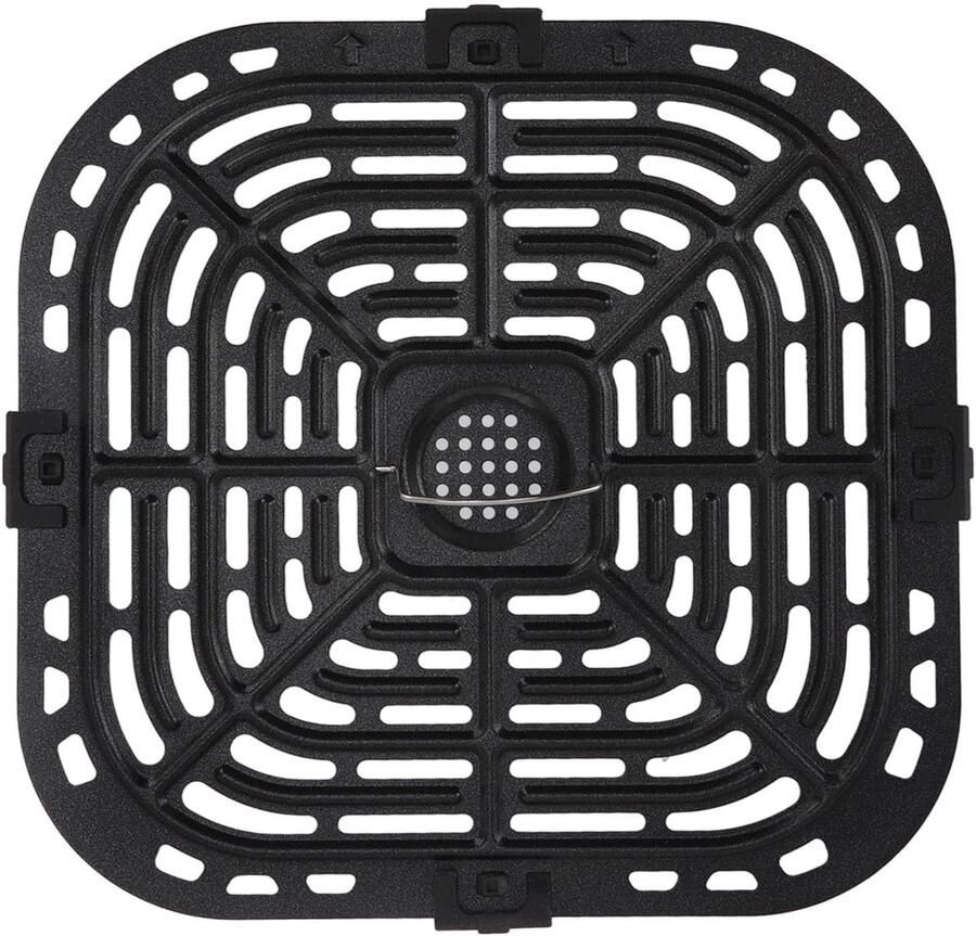Airfryer Lade Bakplaat Inzet Buiten Koken Met Hoekbeschermers 23 x 24 cm Zwart