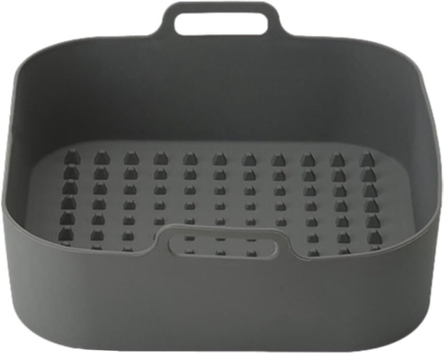 Airfryer Liner Siliconen Bakvorm Gezond Koken Herbruikbaar Anti-aanbak 20x20x6 cm Grijs