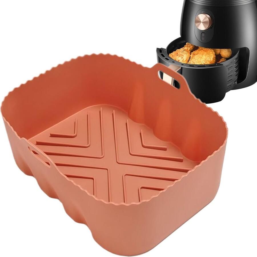 Friteuse Bakjes Siliconen Dienbladen Gemakkelijk Schoonmaken Hoge Temperatuur Bestendig 20 x 15 x 67 cm Zwart