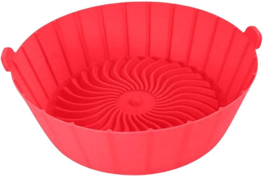 Airfryer Liners Frituurmand Covers Gemakkelijk Schoonmaken Hittebestendig Siliconen Maat M Rood