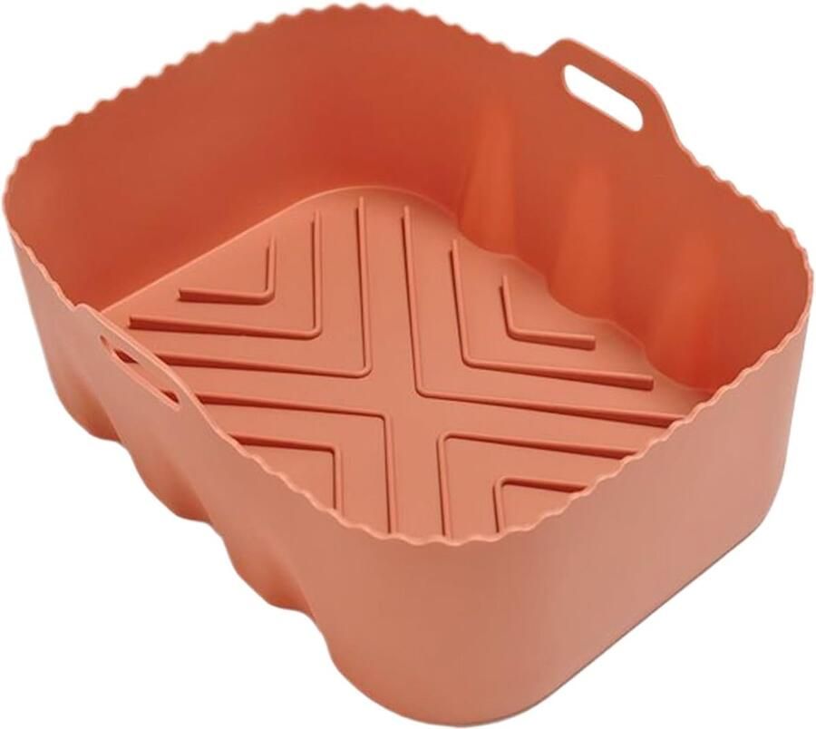 Airfryer Liners Siliconen Bakmat Veelzijdig Koken Herbruikbaar & Hittebestendig 22x17 cm Oranje