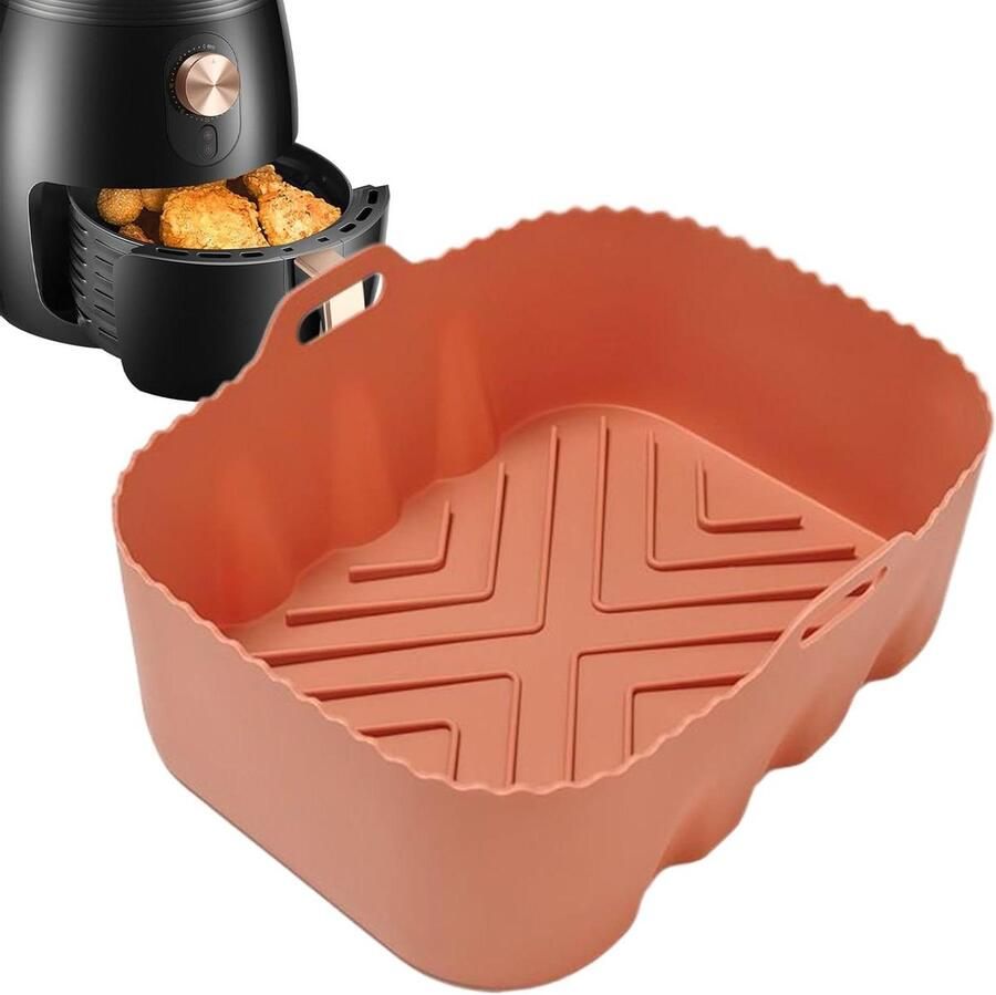 Airfryer Liners siliconen magnetronbak hittebestendig rechthoekig ovenmat keukengereedschap voor broodrooster restaurant koken bakken thuis 20 x 15 x 6 cm