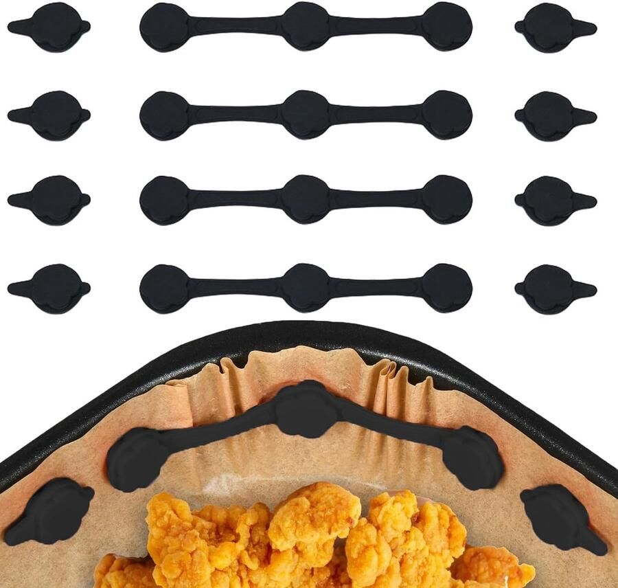 Airfryer Magneet Set Bakpapier Houder Airfryer Gebruik Hittebestendig Siliconen Set van 4