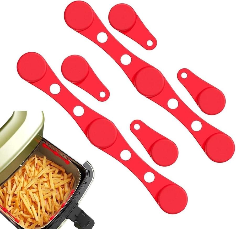 Airfryer Magneet Voeringen Magnetische Clips Bakpapier Bevestigen Hittebestendige Magneten 10.2 cm Rood