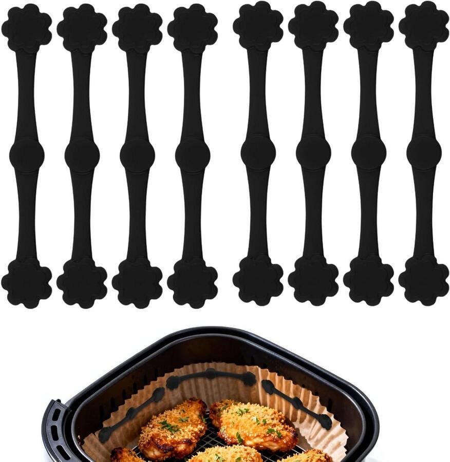 Airfryer Magneten Bakpapier Clips Airfryer Accessoires Sterke Magneetkracht 12 cm Zwart