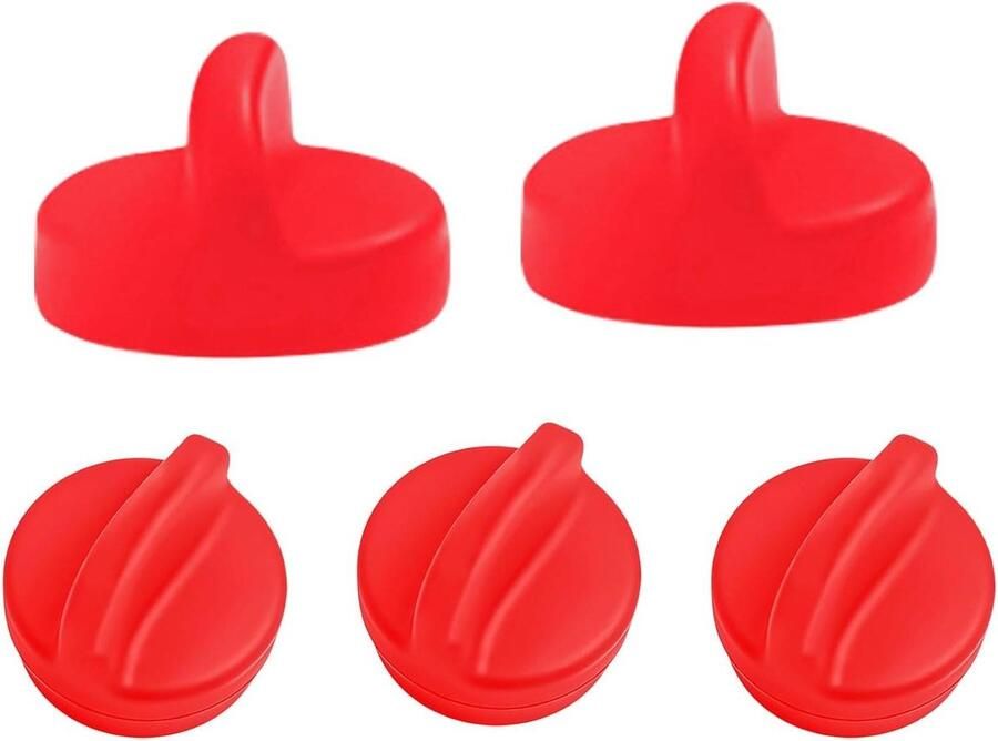 Airfryer magneten Bakpapier clips Keuken organiseren Hittebestendig siliconen 5 stuks Rood