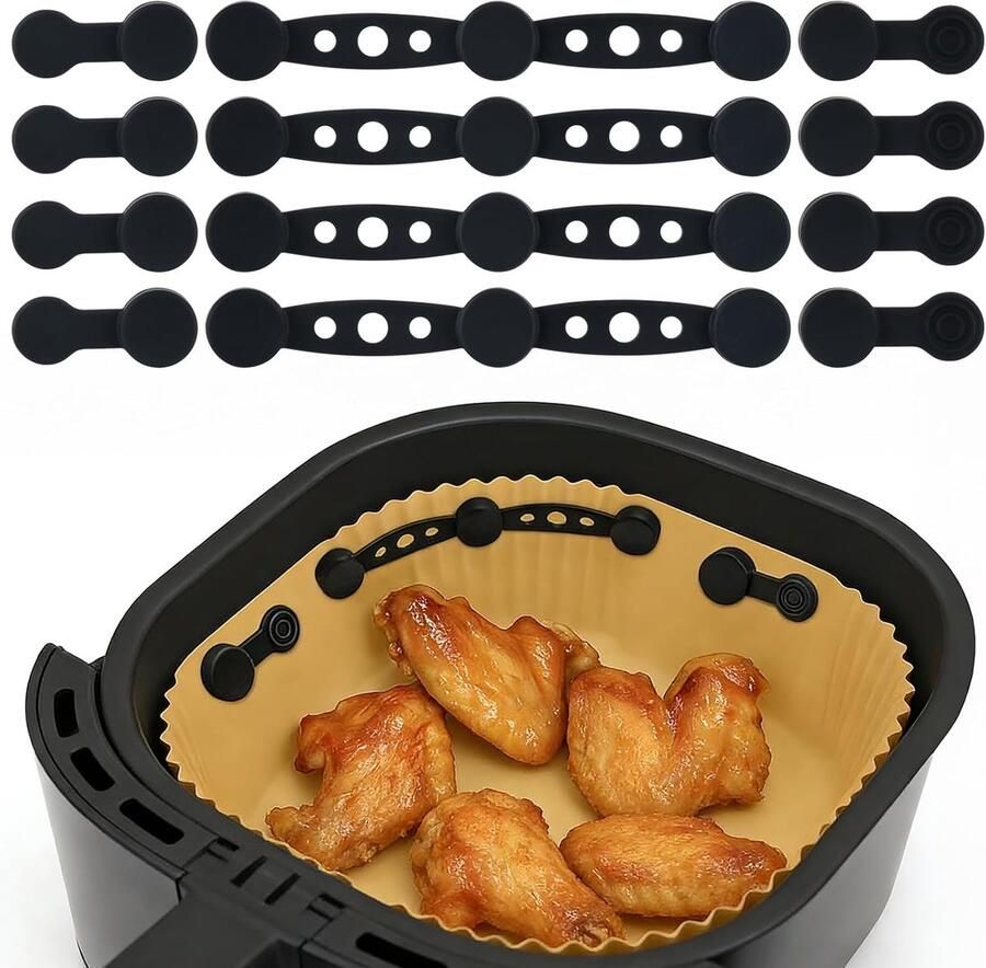 Airfryer Magneten Bakpapier Clips Schone Airfryer Hoge Temperatuur 12 Stuks