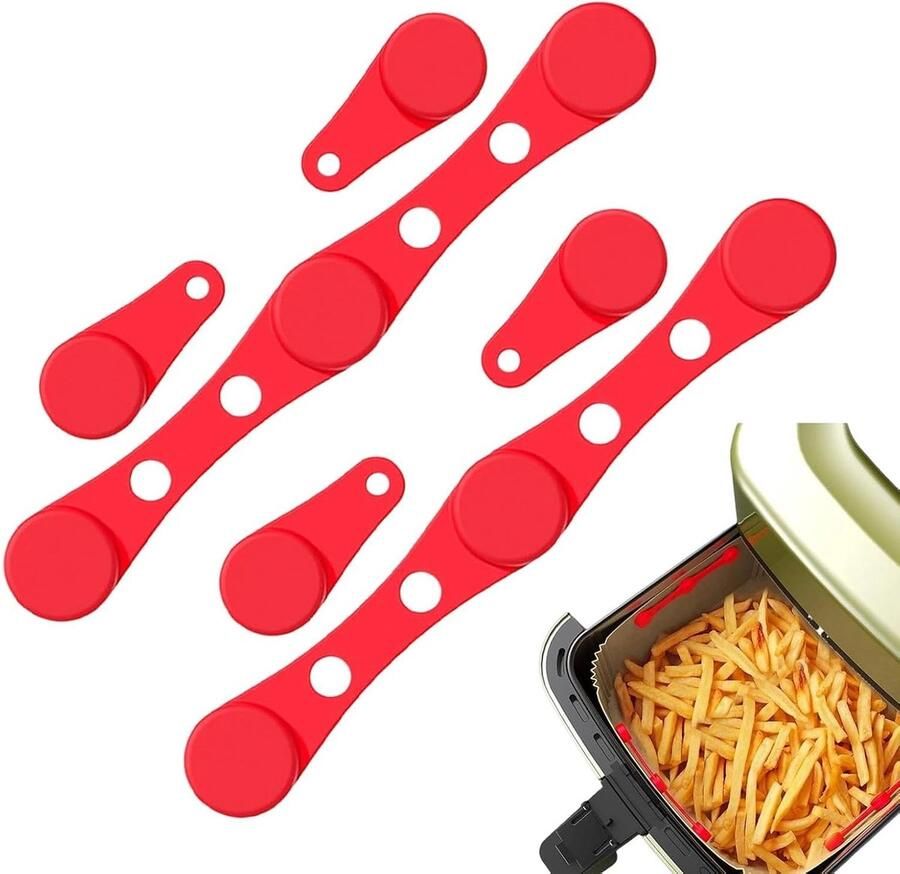 Airfryer Magneten Bakpapier Clips Schone Airfryer Hittebestendige Siliconen 2 Sets Rood