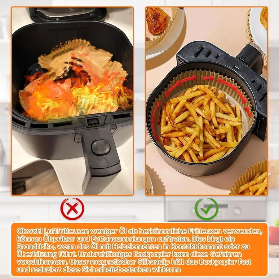 Airfryer Magneten Bakpapier Houders Veilig Koken Hittebestendig Silicone 12 Stuks Rood