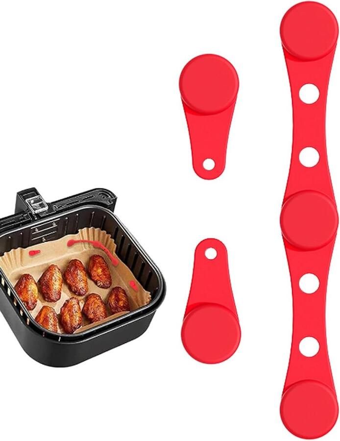 Airfryer Magneten Liner Houder Keuken Organiseren Houdt Papier Plat 10.2 cm Rood