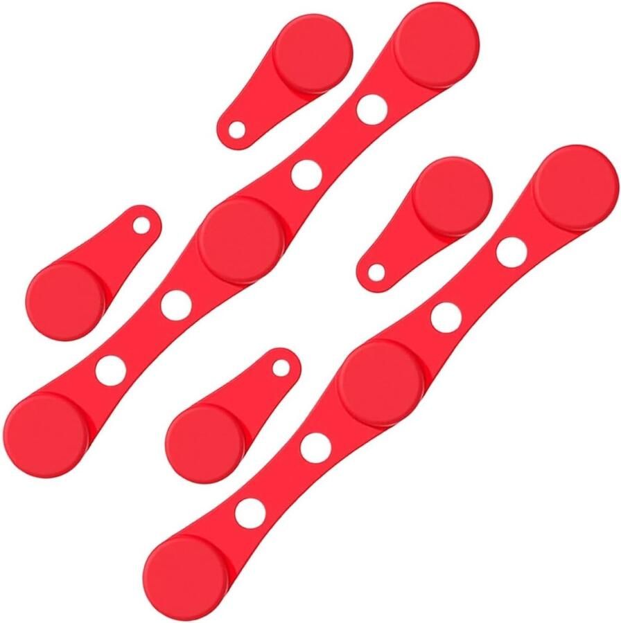 Airfryer Magneten Bevestigingshulpmiddelen Clips Bakpapier Fixeren Hittebestendige Siliconen 10.2 x 1.4 cm Rood