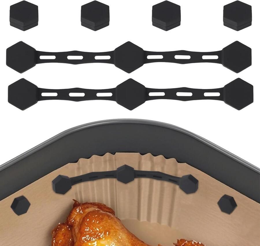 Airfryer Magnetische Siliconen Gespen 2 Sets Bakpapier Houders om Verbranden te Voorkomen