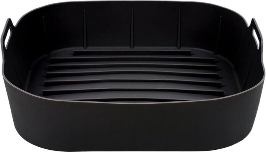 Airfryer Mand Bekleding Antiaanbak Matten Vetarm Koken Met Handvatten 223 cm Zwart