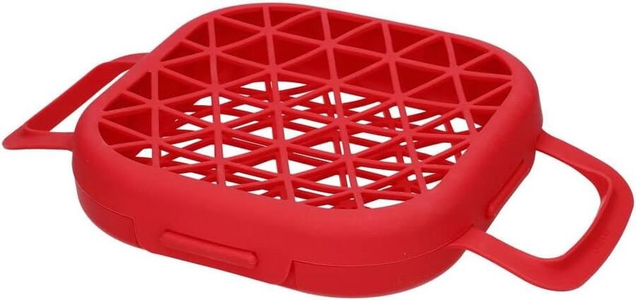 Airfryer Mand Grillkooi Bakmand Luchtfrituren Omkeerbaar Ontwerp 215 cm Grijs