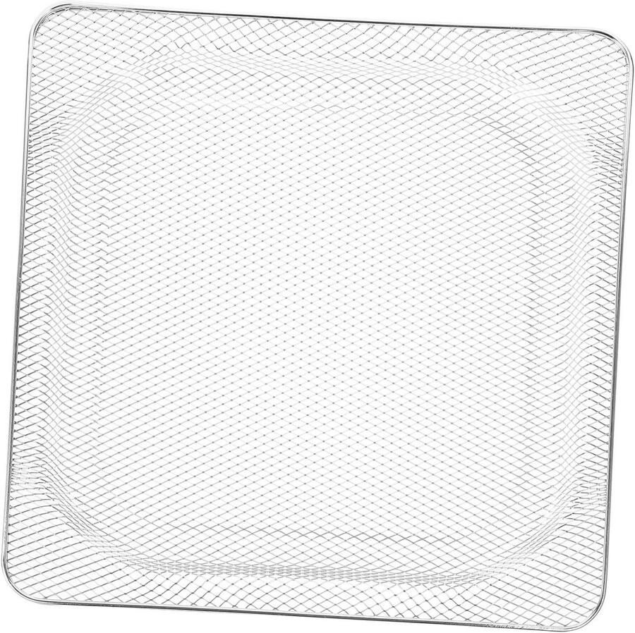Airfryer Mand Grillmand Frituurmand Gelijkmatig Bakken Fijnmazig Ontwerp 34 x 34 x 3 cm Wit