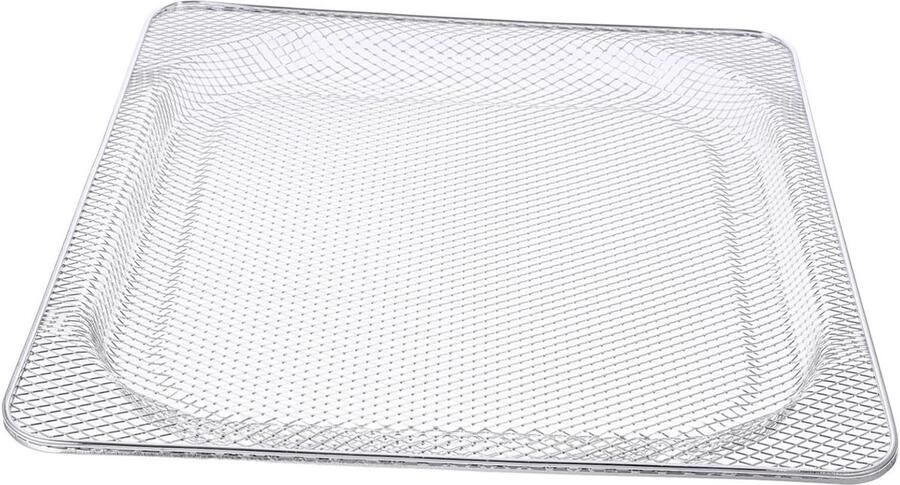 Airfryer Mand Grillrooster Vervanging Gezonder Bakken Fijnmazig Ontwerp 34x34x3 cm Wit