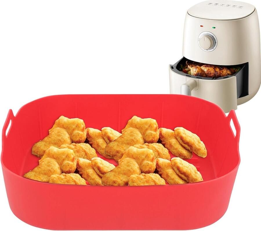 Airfryer Mand Liner Anti-aanbakmatten Gezond Koken Efficiënt Vetbeheer 202 x 72 cm Rood