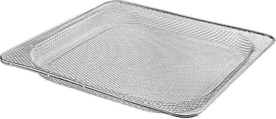 Airfryer Mand Oven Mand Gezond Koken Vaatwasmachinebestendig 34 x 34 cm Zilver