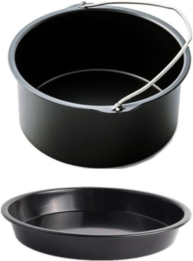 Airfryer mand set Bakaccessoires Luchtfrituren Antiaanbaklaag 203 cm Zwart