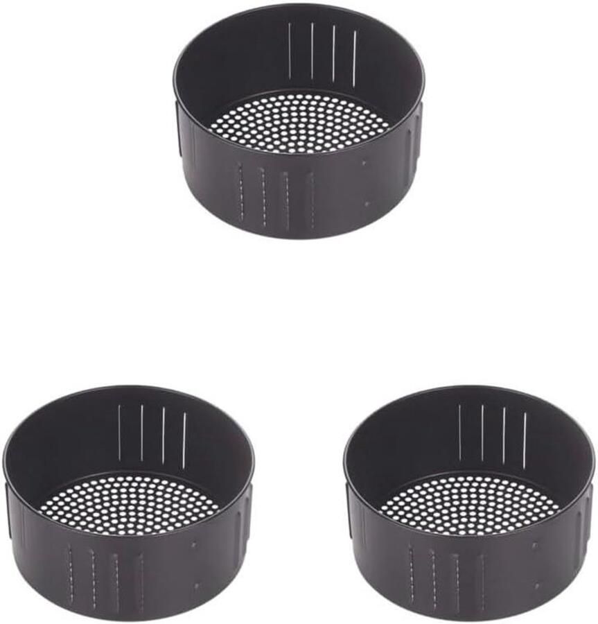 Airfryer Mand Set Bakplaat Broodvorm Brood Bakken Anti-aanbaklaag 3.5L 21x10 cm Zwart